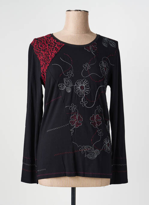 Tricou mâneci lungi mâneci lungi negru JEAN DELFIN femme