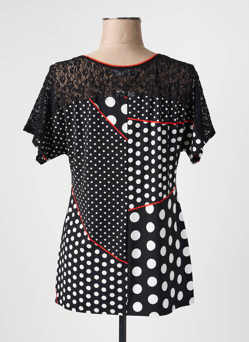 Tricou elasticitate mâneci scurte negru TELMAIL femme