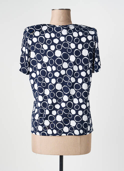 Tricou elasticitate mâneci scurte albastru NAYAT femme