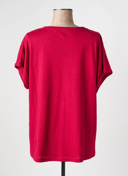 Tricou croială dreaptă mâneci scurte roz KATMAI femme