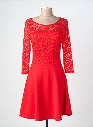 Rochie midi mâneci lungi mâneci lungi roșu CHARMING GIRL femeie