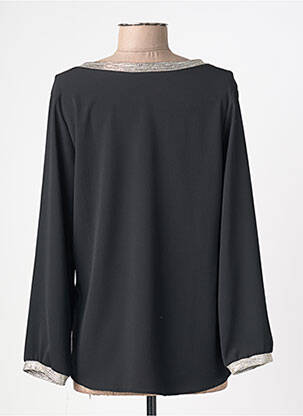 Top croială fluidă mâneci lungi negru CHARMING GIRL femeie