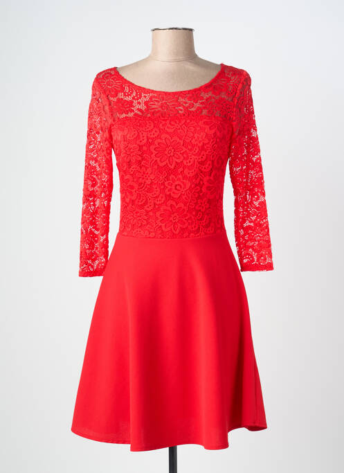 Rochie midi mâneci lungi mâneci lungi roșu CHARMING GIRL femme