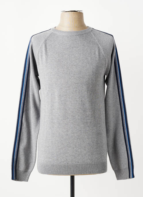Pulover guler rotund mâneci lungi gri JACK & JONES homme