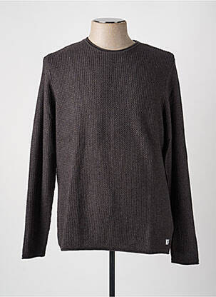 Pulover guler rotund mâneci lungi gri JACK & JONES bărbat