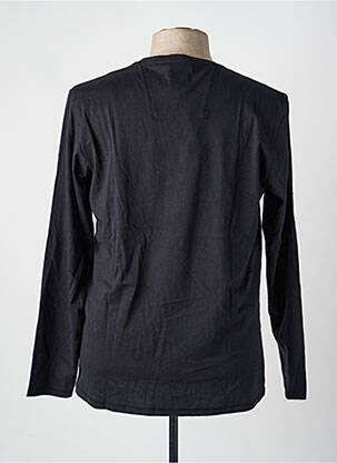 Tricou croială dreaptă mâneci lungi negru GARCIA bărbat