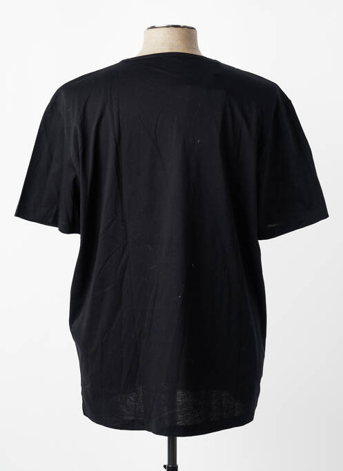 Tricou croială dreaptă mâneci scurte negru SELECTED homme