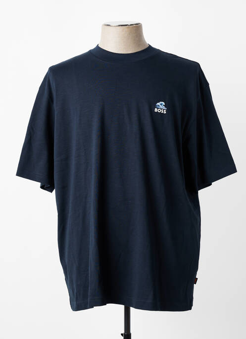 Tricou croială dreaptă mâneci scurte albastru HUGO BOSS homme