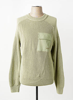Pulover guler rotund mâneci lungi verde HUGO BOSS bărbat