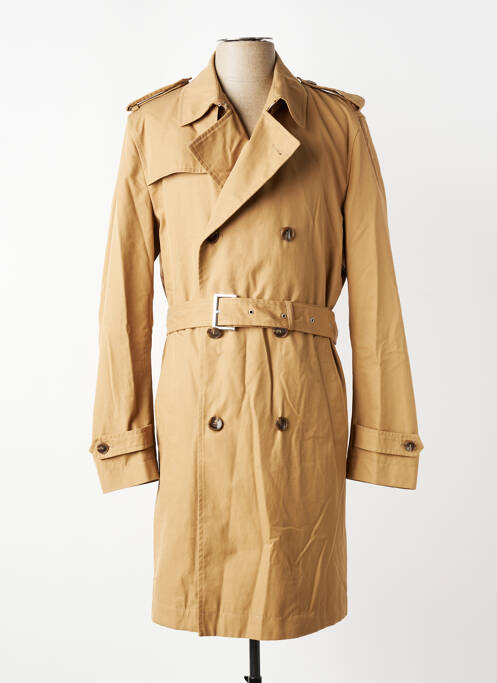 Trench închidere cu nasturi pe față fără glugă maro HUGO BOSS homme