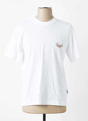 Tricou croială cambrată mâneci scurte alb JACK & JONES bărbat