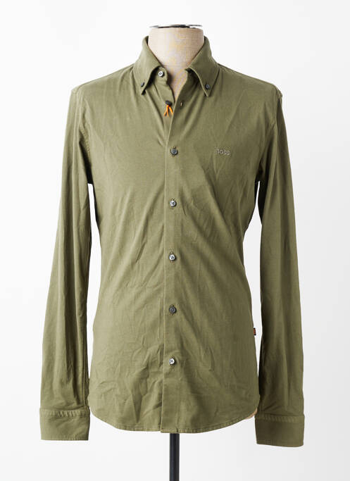 Cămașă cu mâneci lungi croială cambrată verde HUGO BOSS homme
