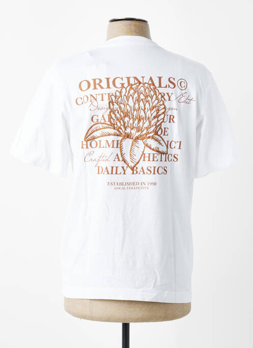 Tricou croială cambrată mâneci scurte alb JACK & JONES homme