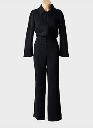 Salopetă-pantalon guler de bluză mâneci lungi negru BA&SH femeie