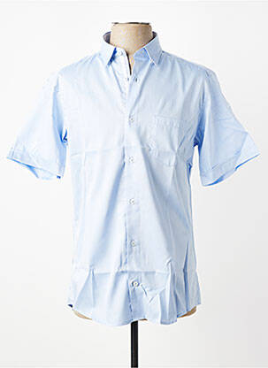 Cămașă cu mâneci scurte croială dreaptă albastru LUI bărbat
