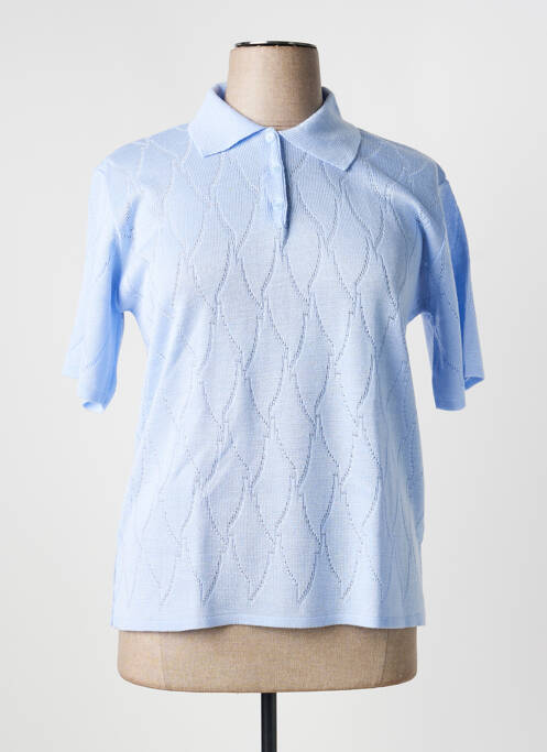 Polo croială dreaptă mâneci scurte albastru VALMODE femme