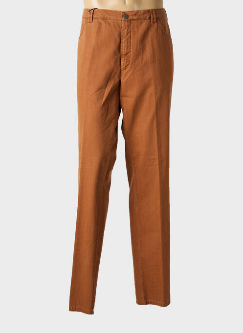 Pantalon chino închidere cu fermoar sub clapetă cu nasturi maro MEYER femme