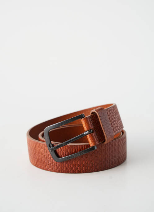Curea efect material satinat maro HUGO BOSS homme