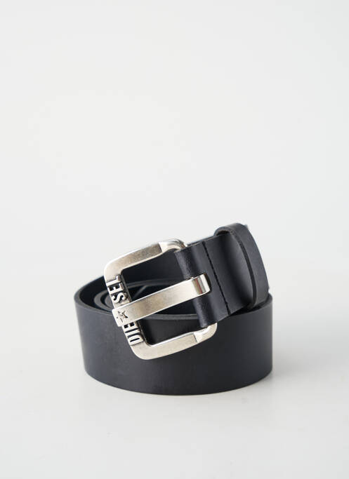 Curea efect material satinat negru DIESEL homme