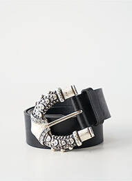 Curea efect material satinat negru BA&SH femme