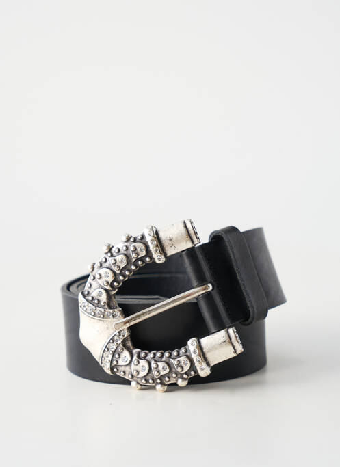 Curea efect material satinat negru BA&SH femme