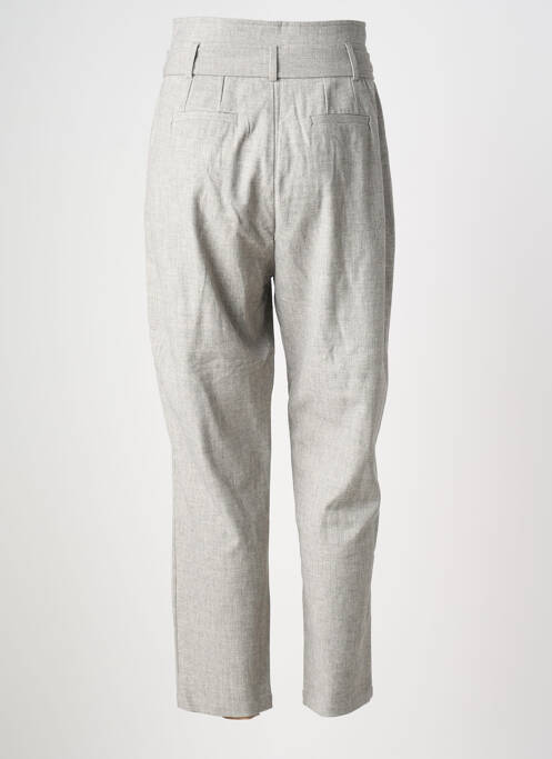 Pantalon drept închidere cu fermoar sub clapetă cu cârlig mărime normală gri ORFEO femme