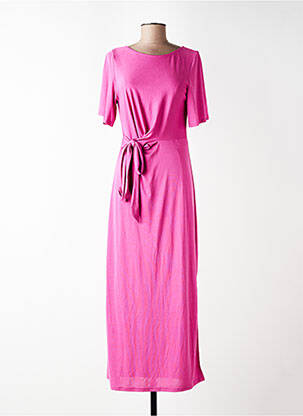 Rochie midi mâneci scurte mâneci scurte roz GRACE KARIN femeie
