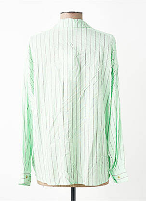 Cămașă țesătură poplin mâneci lungi verde GRACE & MILA femeie