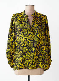 Bluză imprimeu floral mâneci 3/4 galben SEE U SOON femme