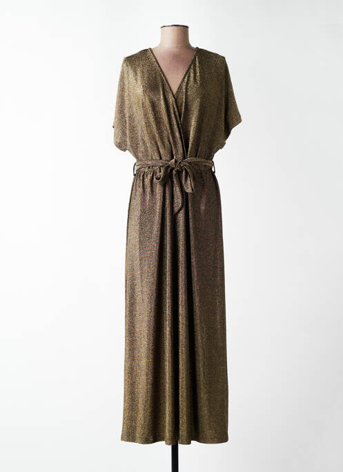Rochie lungă mâneci scurte mâneci scurte auriu GRACE & MILA femme