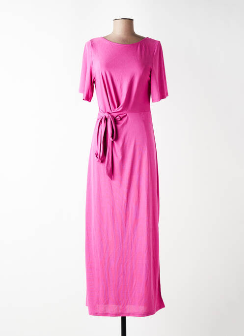 Rochie midi mâneci scurte mâneci scurte roz GRACE KARIN femme