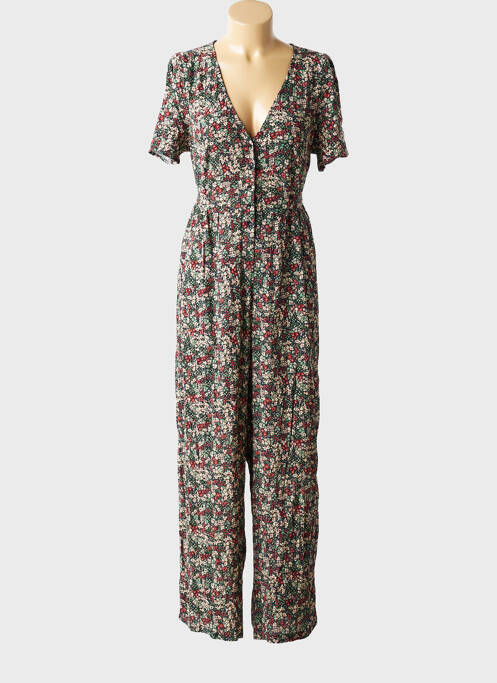 Salopetă-pantalon închidere cu nasturi pe față mâneci scurte negru GRACE & MILA femme