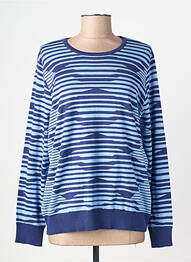Pulover guler rotund mâneci lungi albastru SIGNATURE femme