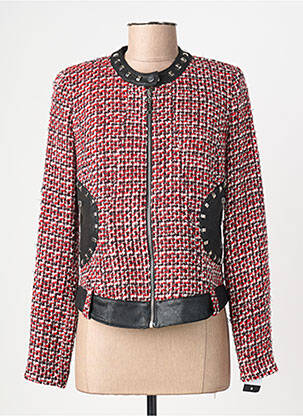 Jachete casual guler rotund roșu EXTENZO PARIS femme