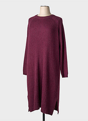 Rochie pulover croială dreaptă mâneci lungi violet CISO femeie