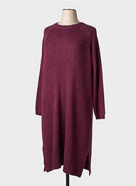 Rochie pulover croială dreaptă mâneci lungi violet CISO femme