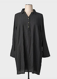 Rochie midi mâneci lungi mâneci lungi negru CISO femme