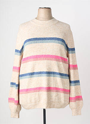 Pulover croială dreaptă mâneci lungi bej JENSEN femeie