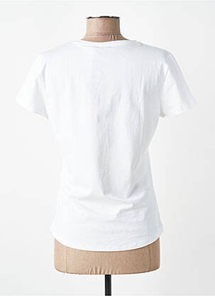 Tricou croială dreaptă mâneci scurte alb VESTRUM femeie