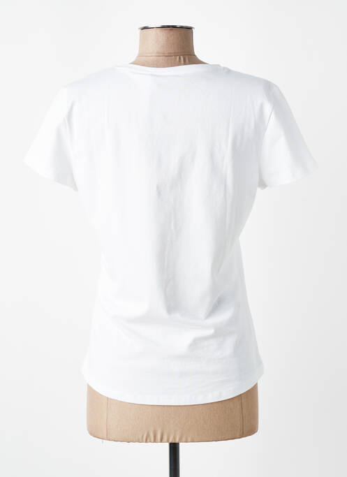 Tricou croială dreaptă mâneci scurte alb VESTRUM femme