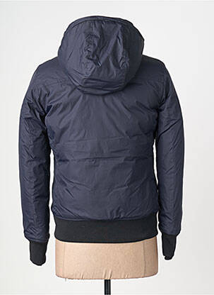 Geacă matlasată mâneci lungi cu glugă albastru GAZE femeie