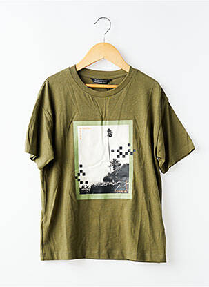 Tricou croială dreaptă mâneci scurte verde NUKUTAVAKE băiat