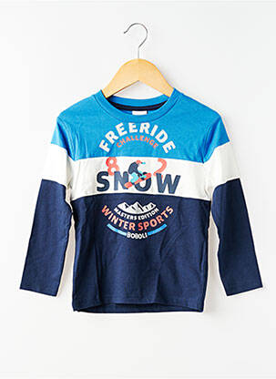 Tricou mâneci lungi mâneci lungi albastru BOBOLI băiat