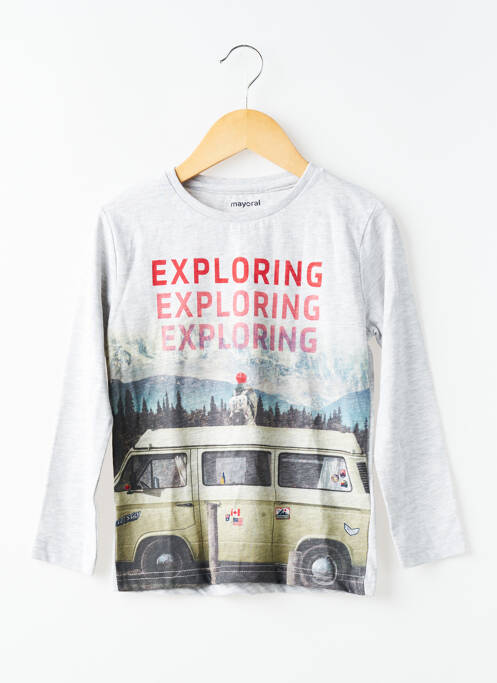 Tricou mâneci lungi mâneci lungi gri MAYORAL enfant