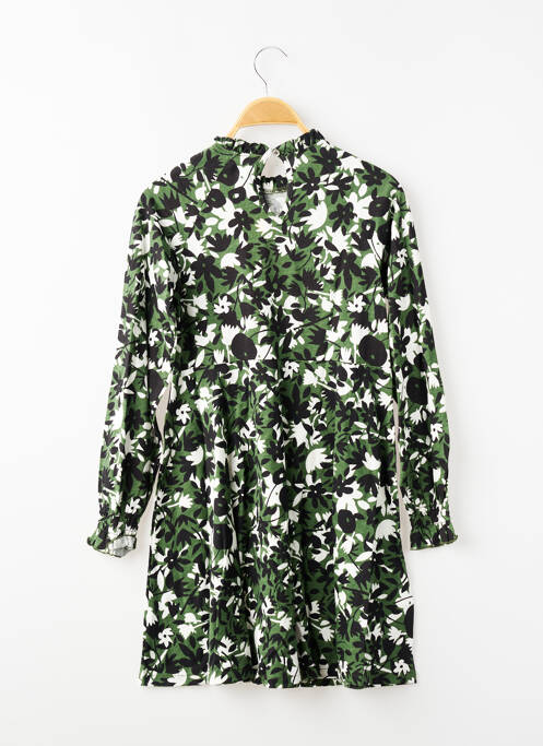 Rochie midi guler rotund mâneci lungi verde BOBOLI fille