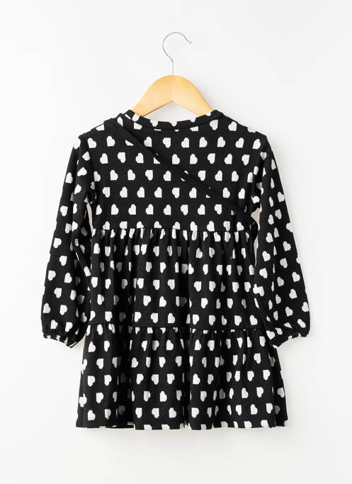 Rochie scurtă imprimeu fantezie mâneci lungi negru MAYORAL fille