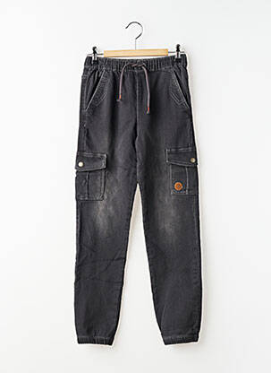 Pantalon cargo elasticitate talie elastică negru BOBOLI garcon
