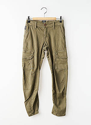 Pantalon cargo elasticitate mărime reglabilă verde LE TEMPS DES CERISES băiat