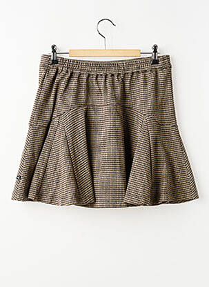 Fustă pantaloni scurți elasticitate maro LE TEMPS DES CERISES fată
