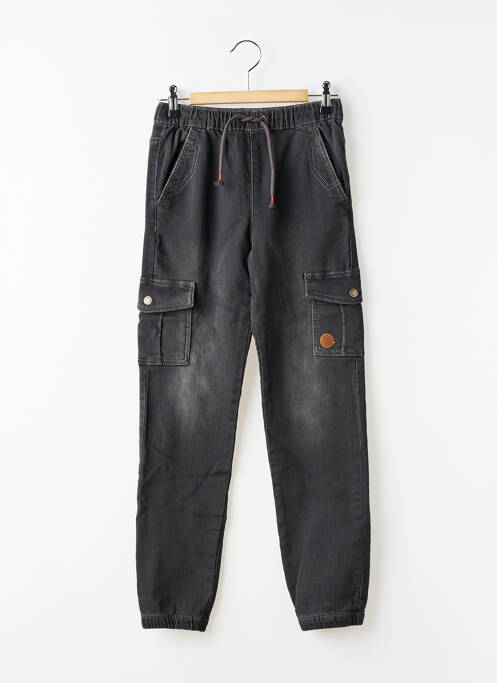Pantalon cargo elasticitate talie elastică negru BOBOLI garcon